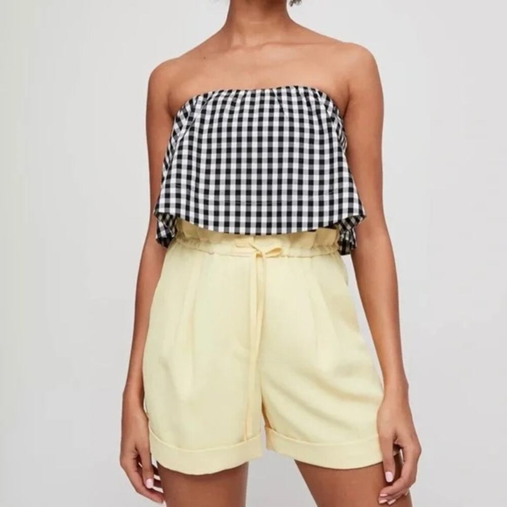 Wilfred Lucienne Yellow High Waisted Mom Short size Small NEW